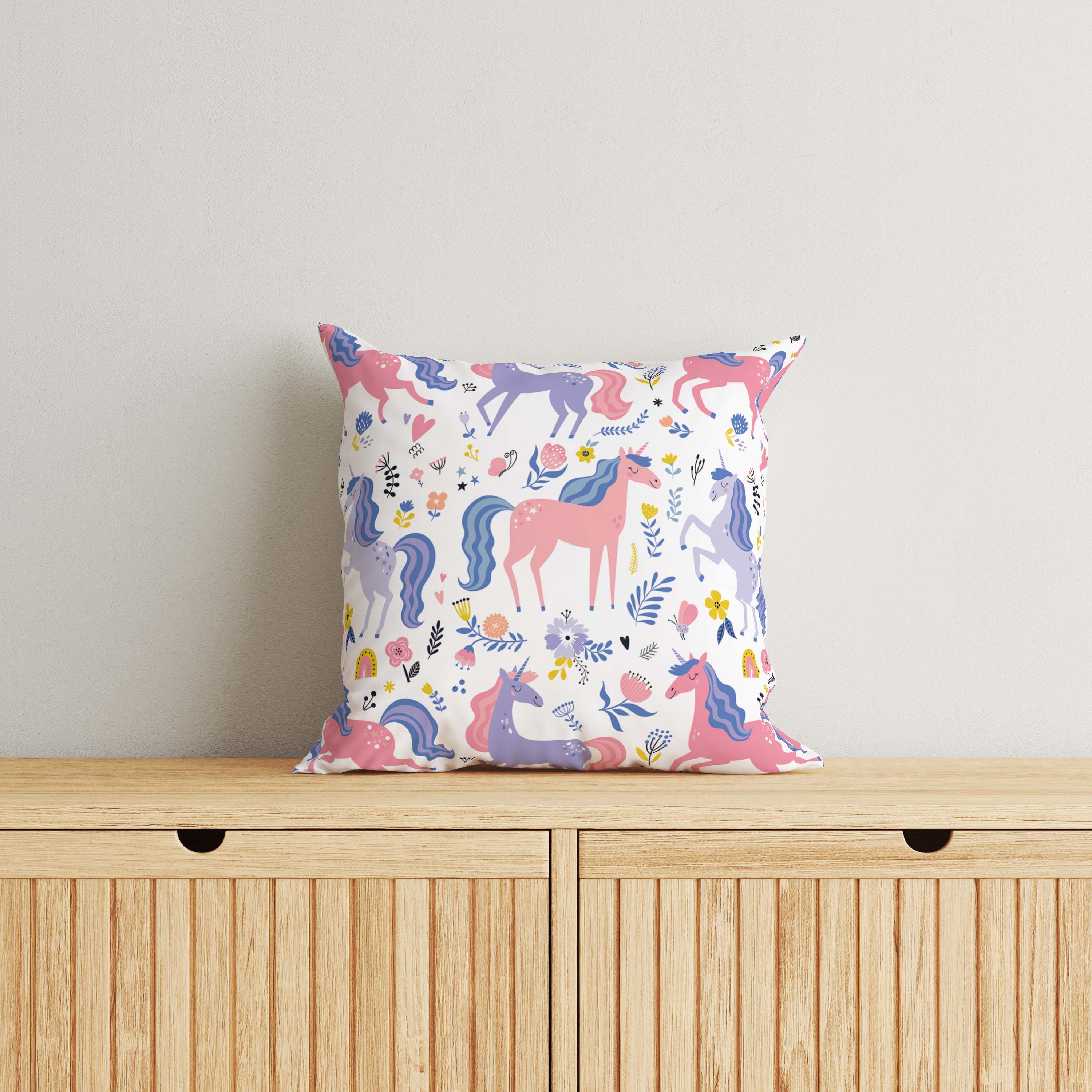 Unicorn Kids & Nursery Throw Pillow - Unicorn Majesty