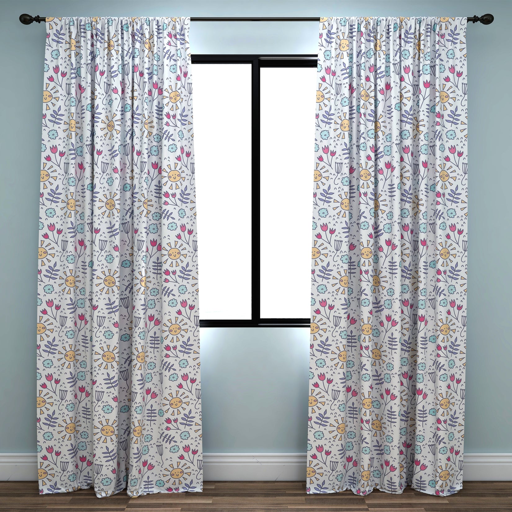 Floral Kids & Nursery Blackout Curtains - Sunny Floras