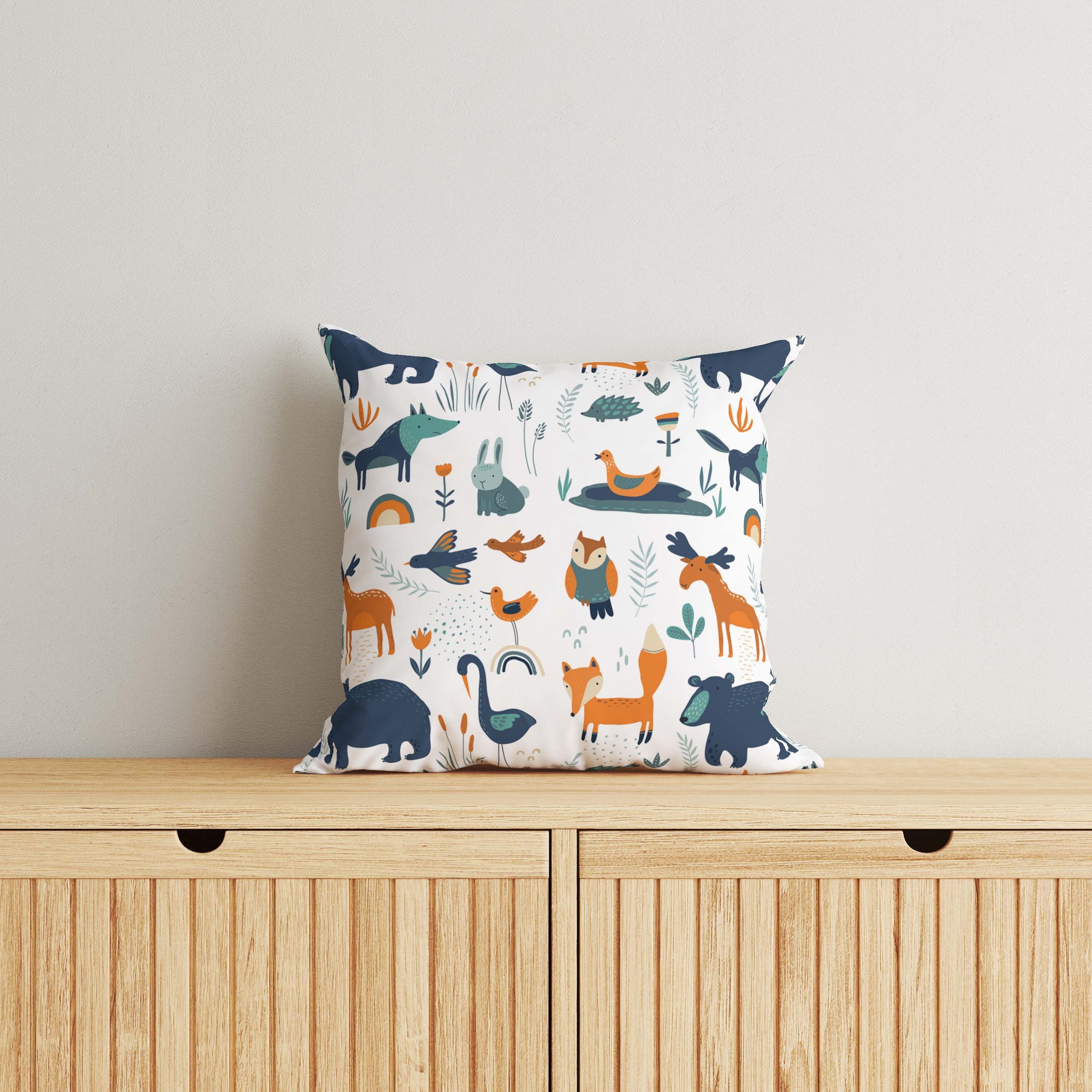 Animals Kids & Nursery Throw Pillow - Pond Picnic