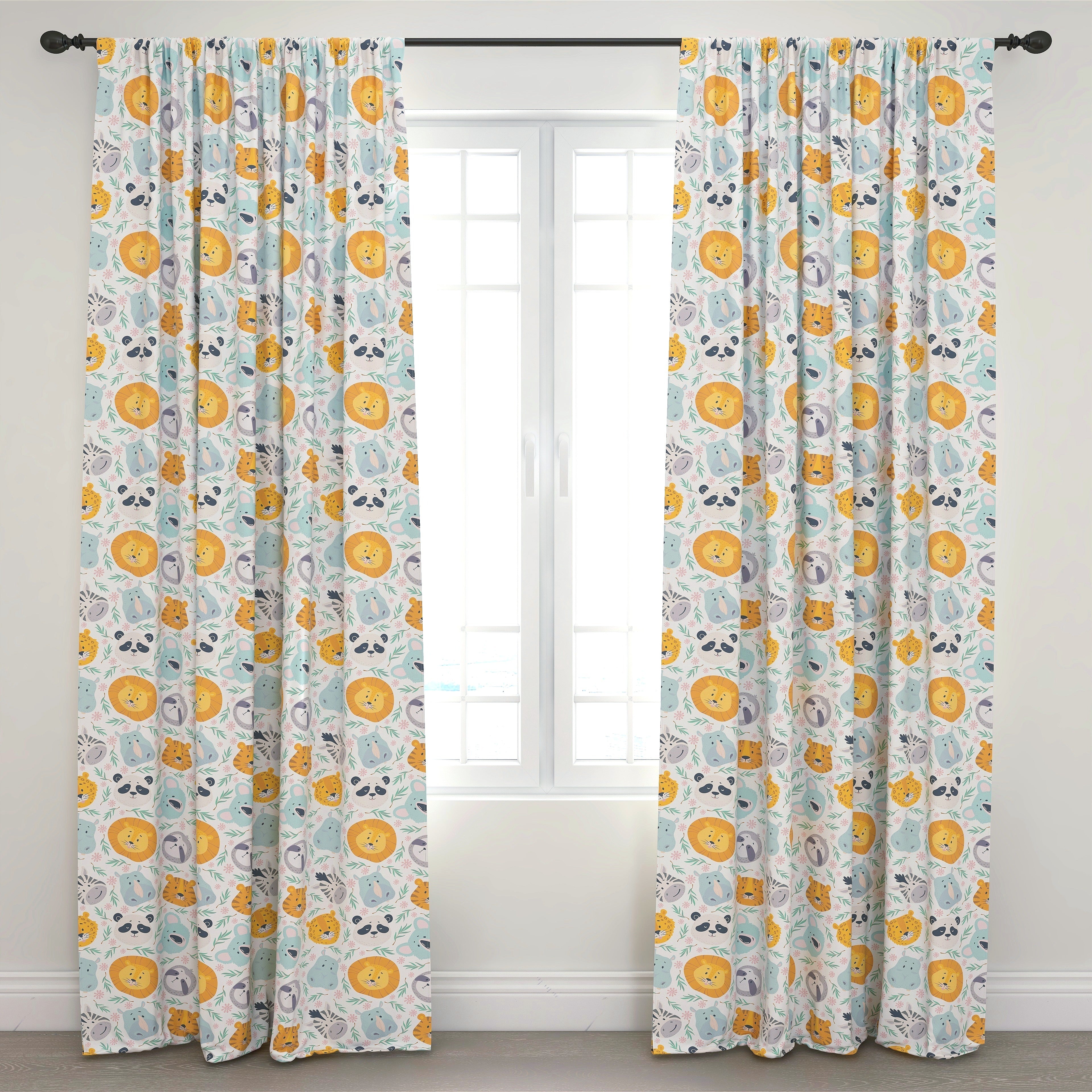 Animals Kids & Nursery Blackout Curtains - Bubbly Wildlife