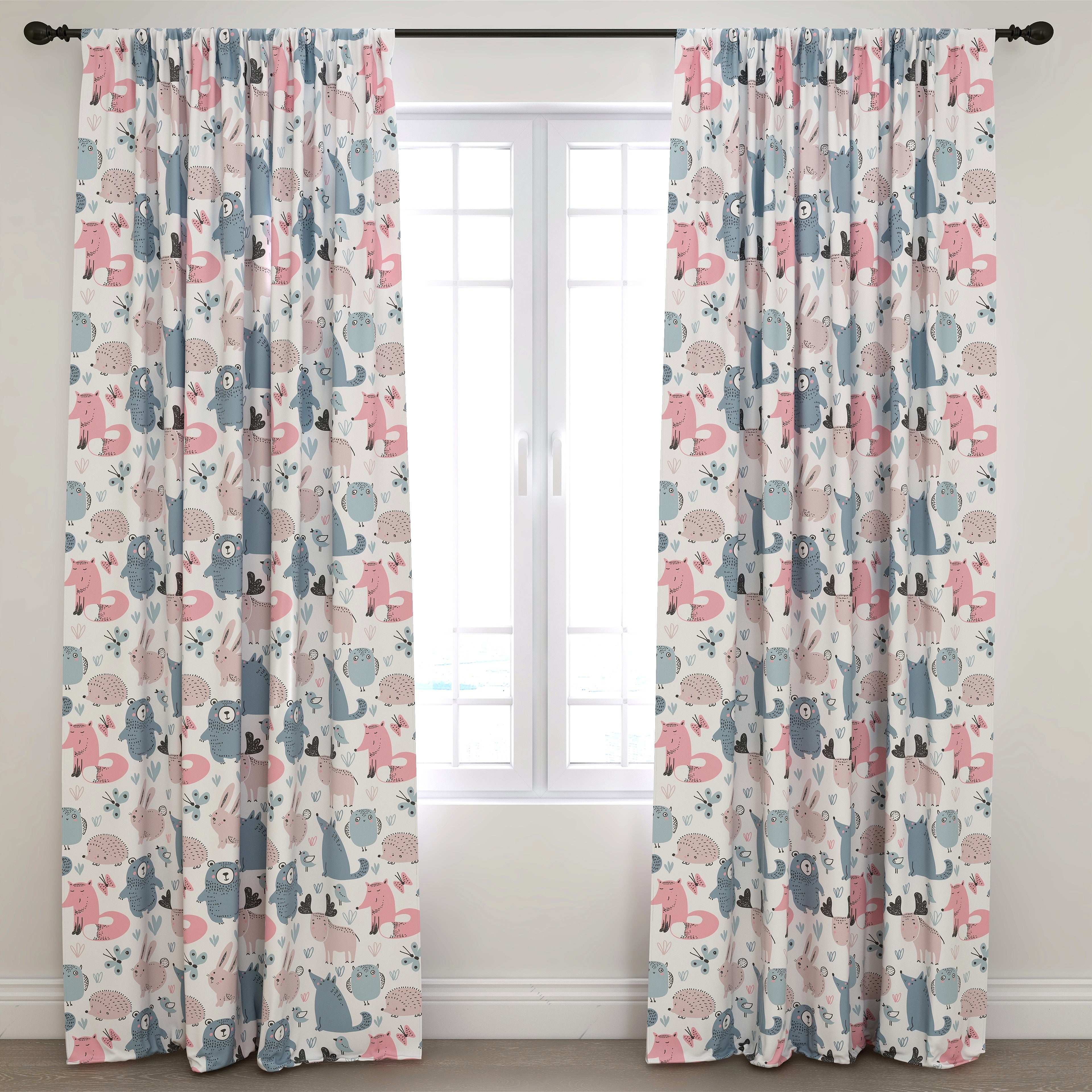 Animals Kids & Nursery Blackout Curtains - Woodland Dwellings