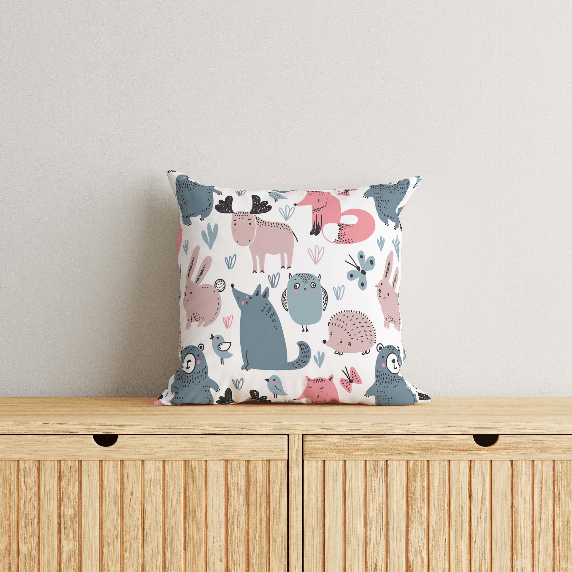 Animals Kids & Nursery Throw Pillow - Woodland Dwellings