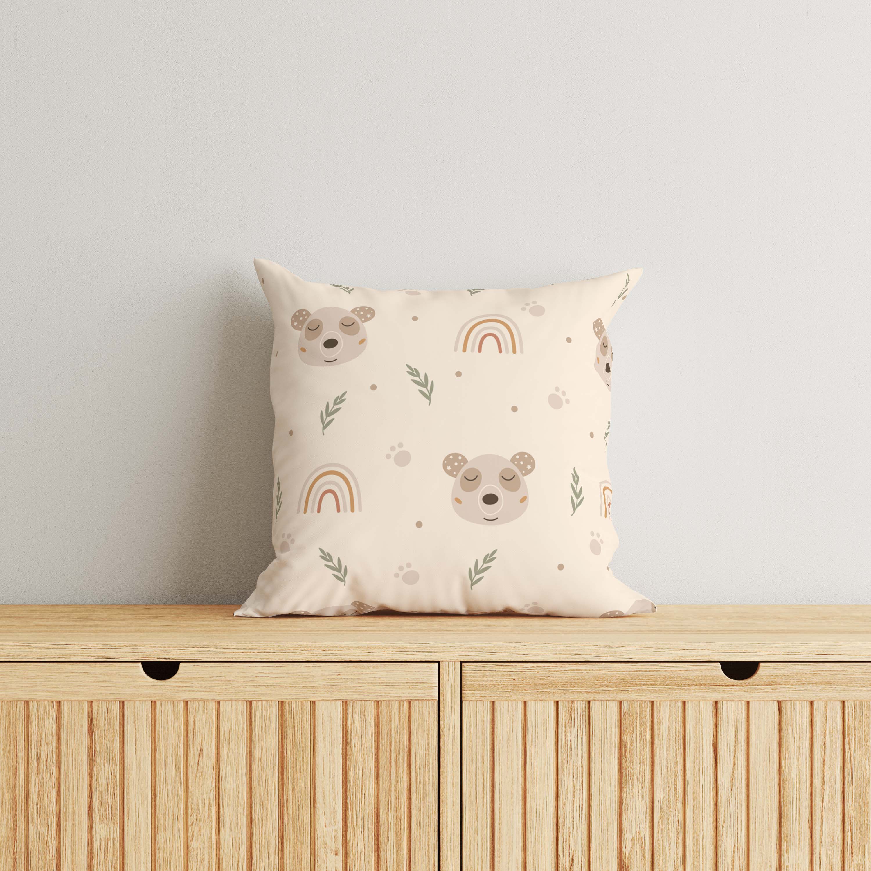 Bear Kids & Nursery Throw Pillow - Feeling Zen