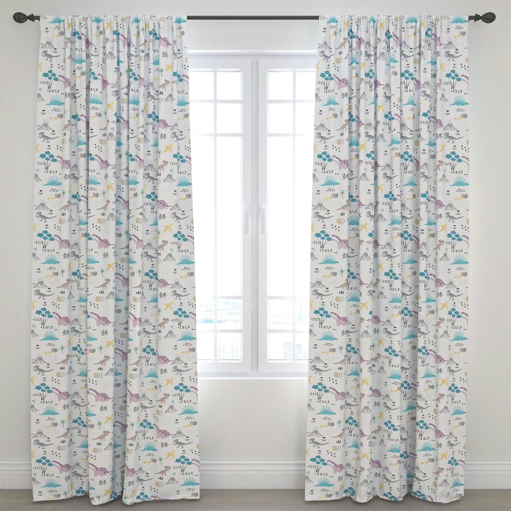 Dinosaur Kids & Nursery Blackout Curtains - Dino Dash