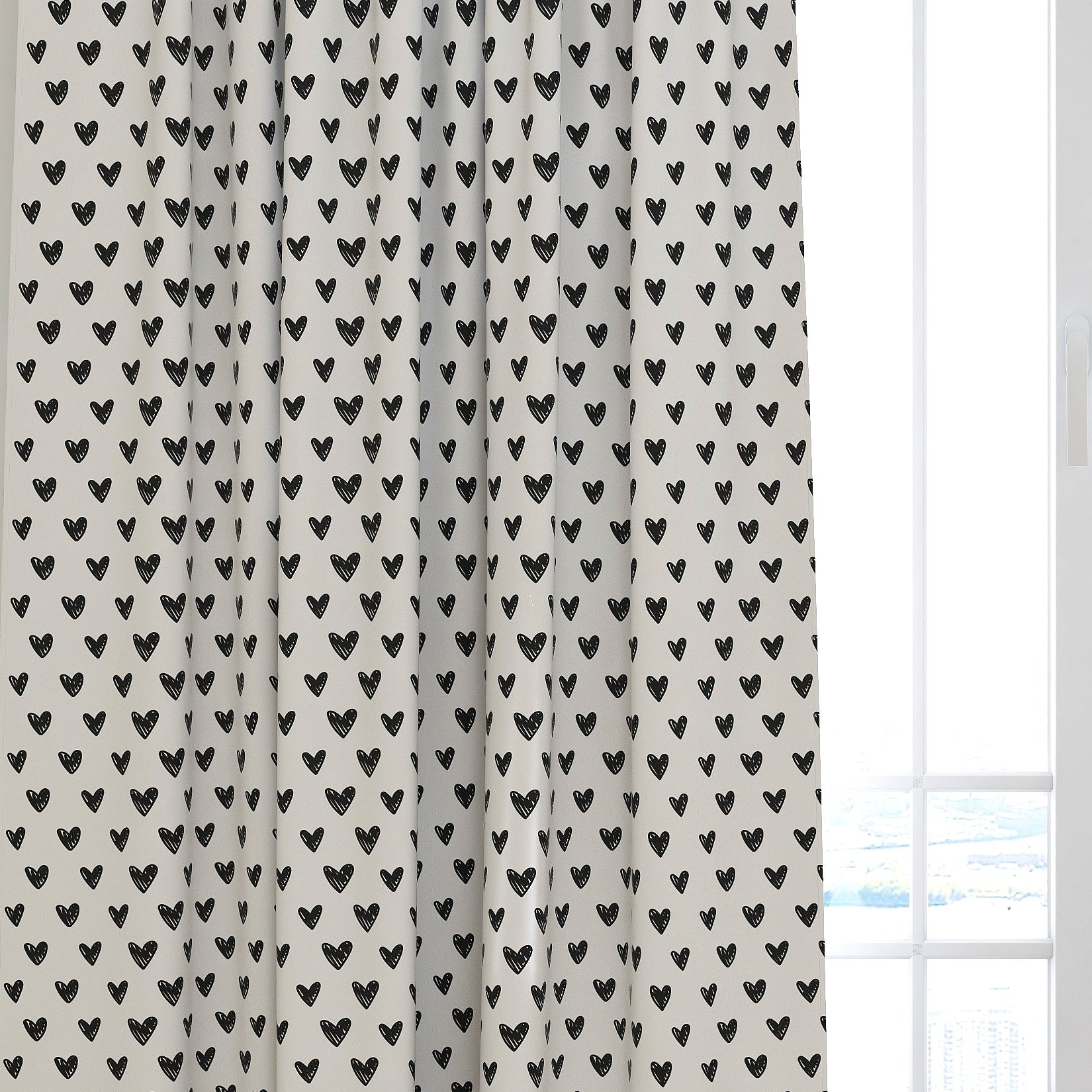 Hearts Kids & Nursery Blackout Curtains - Hearty Squiggles
