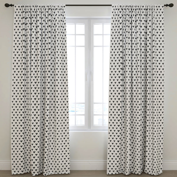 Hearts Kids & Nursery Blackout Curtains - Hearty Squiggles