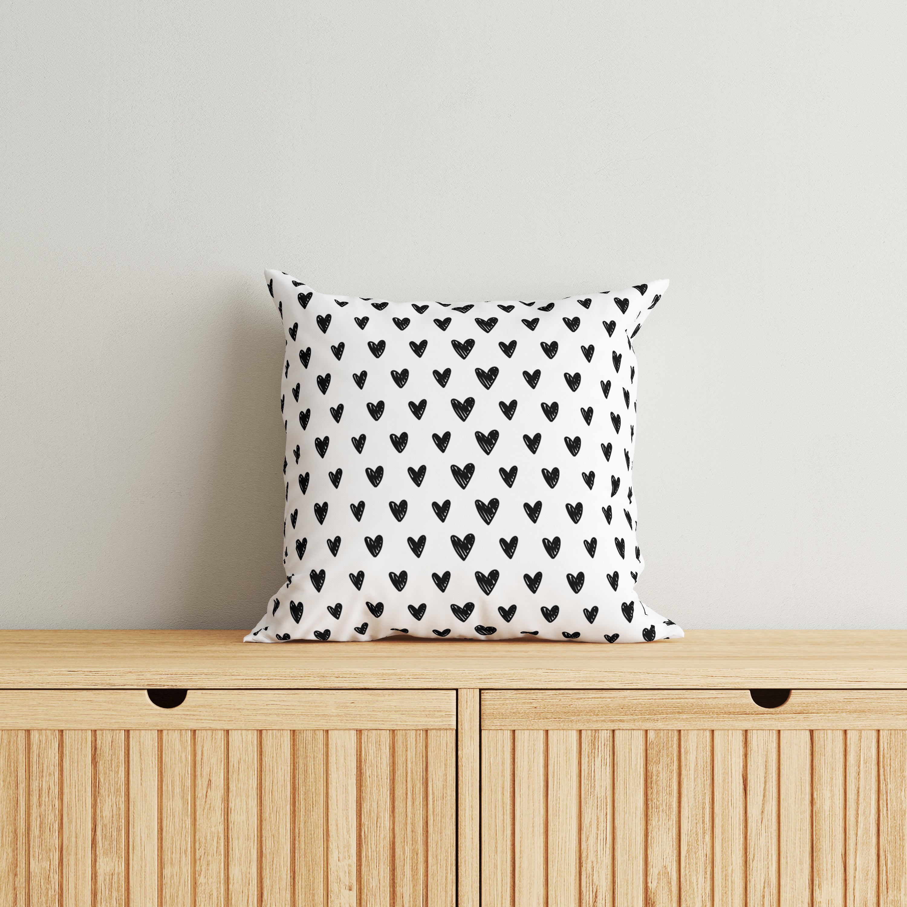 Hearts Kids & Nursery Throw Pillow - Hearty Squiggles