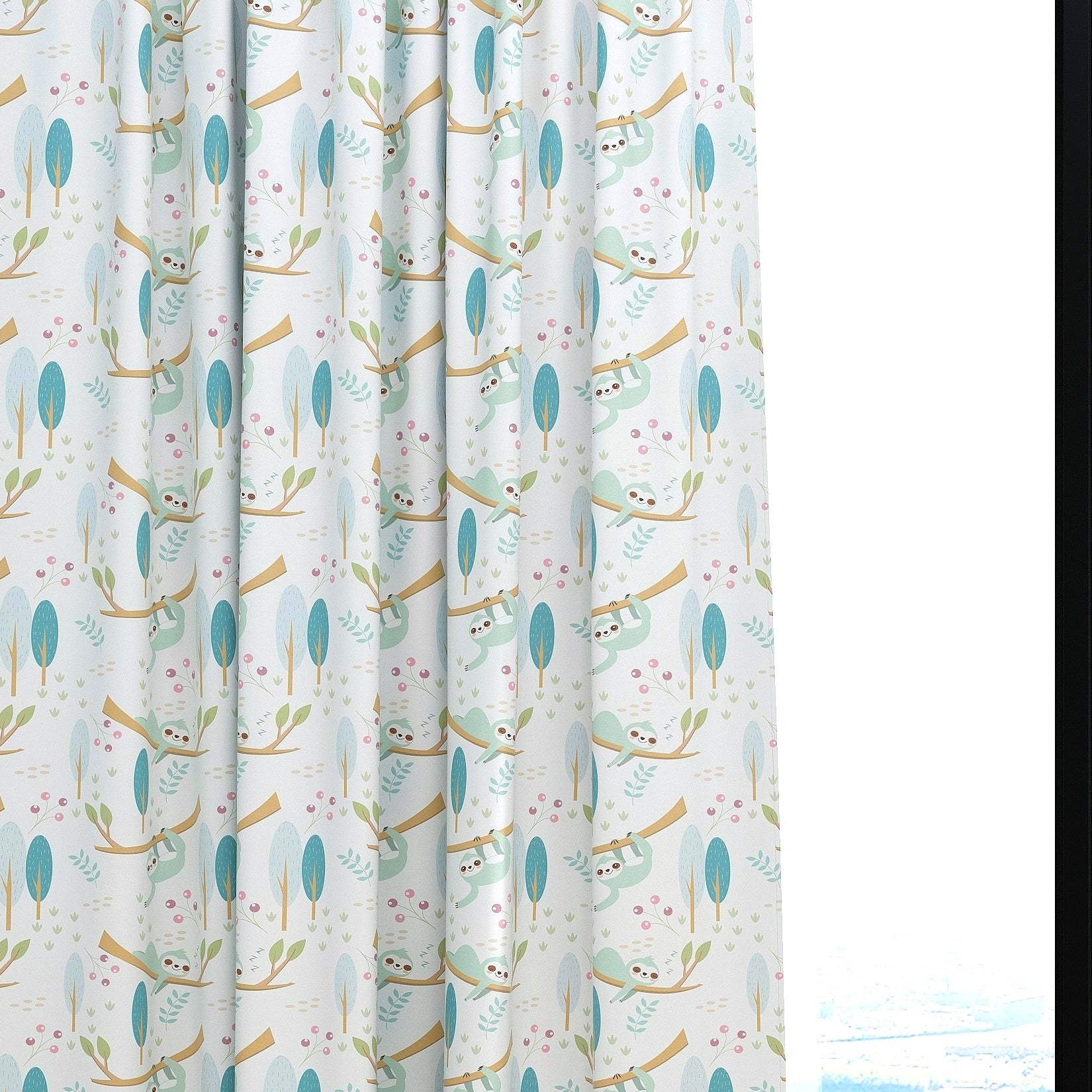 Sloth Kids & Nursery Blackout Curtains - Night and Day