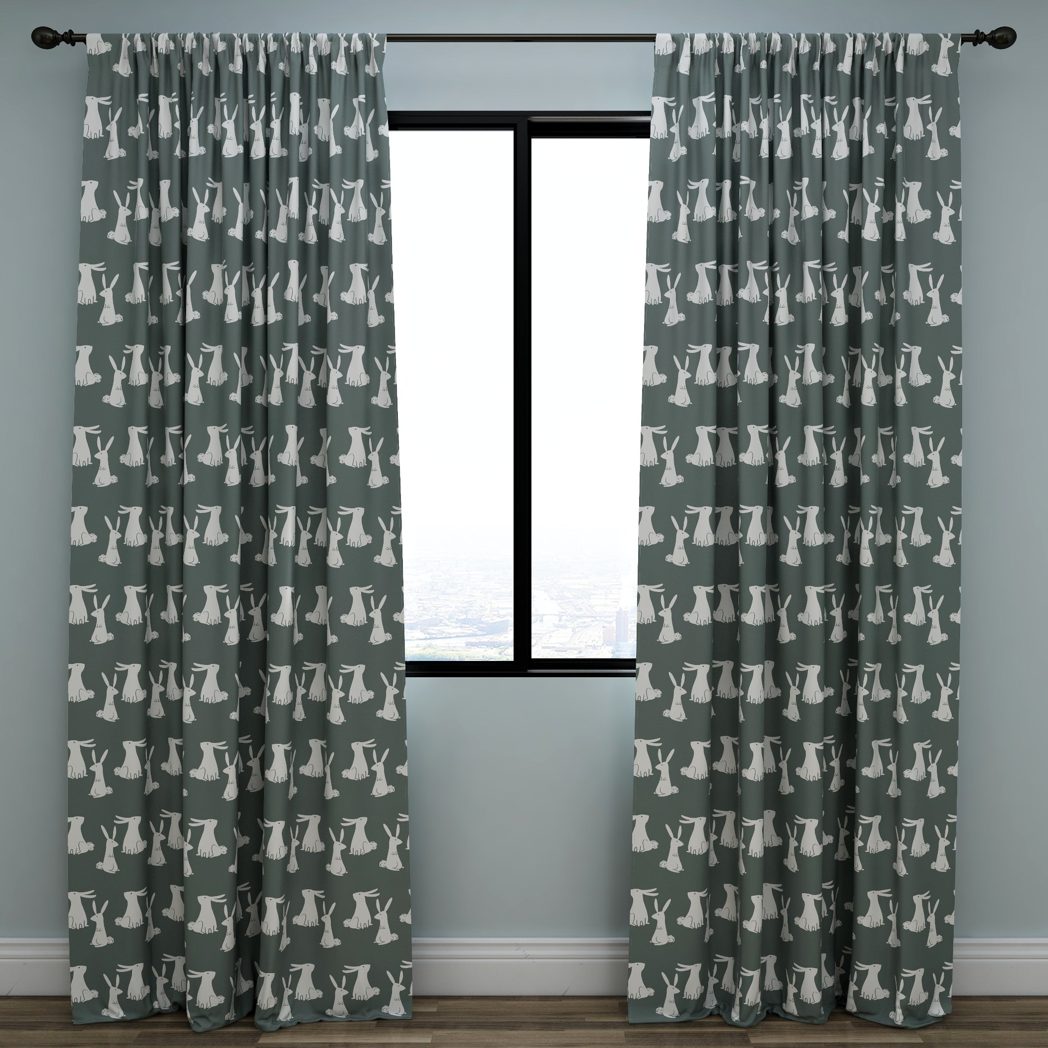 Bunny Kids & Nursery Blackout Curtains - Cottontails