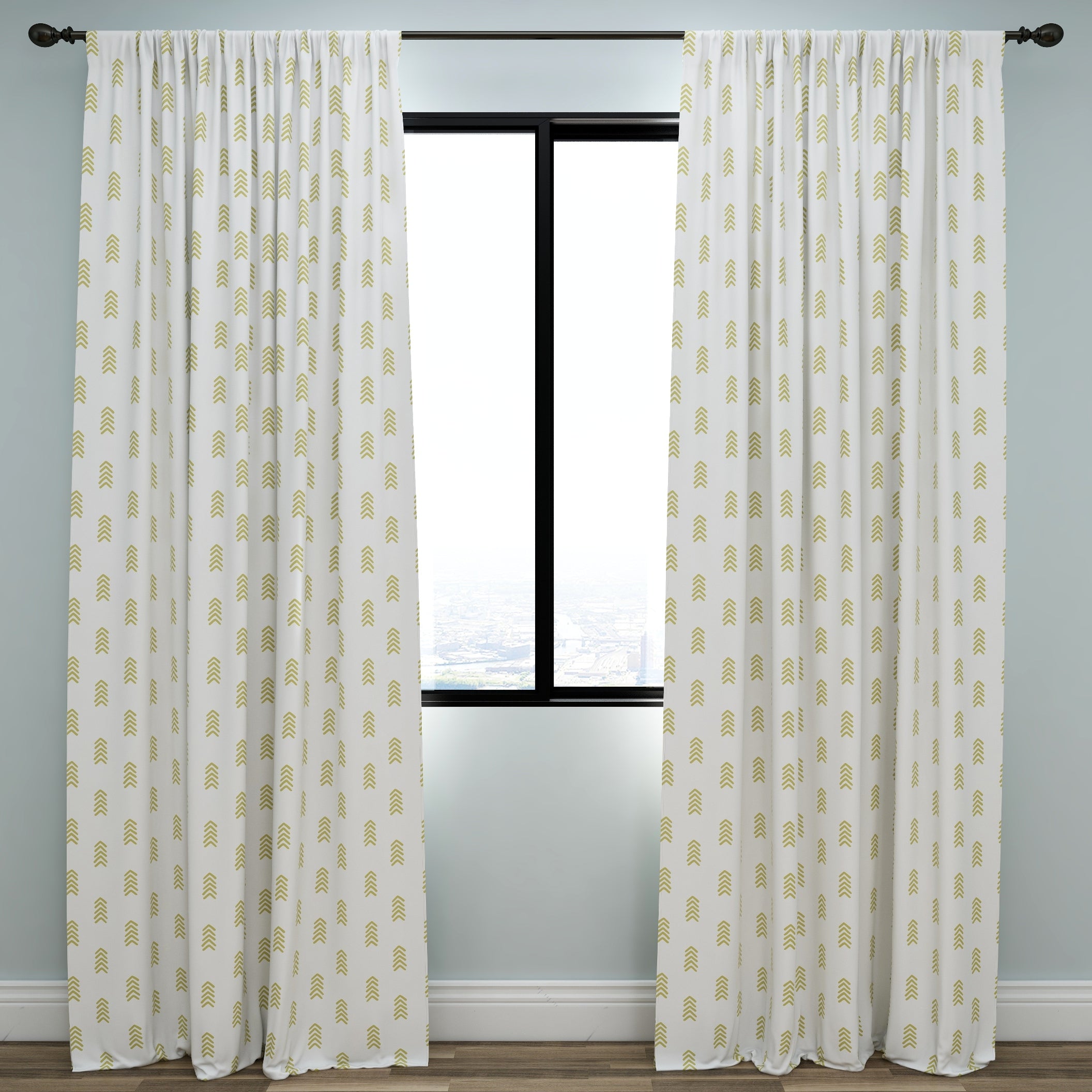 Boho Kids & Nursery Blackout Curtains - Olive Arrows