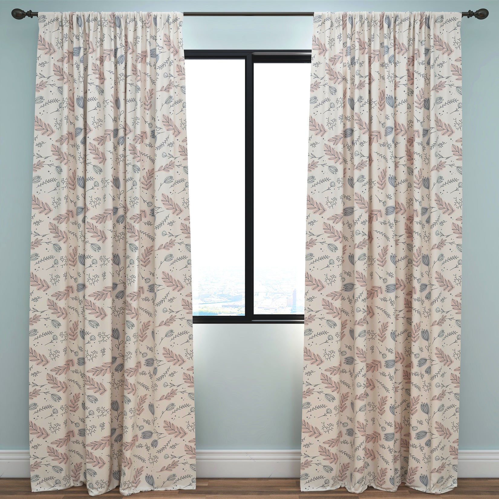 Floral Kids & Nursery Blackout Curtains - Muted Blossoms