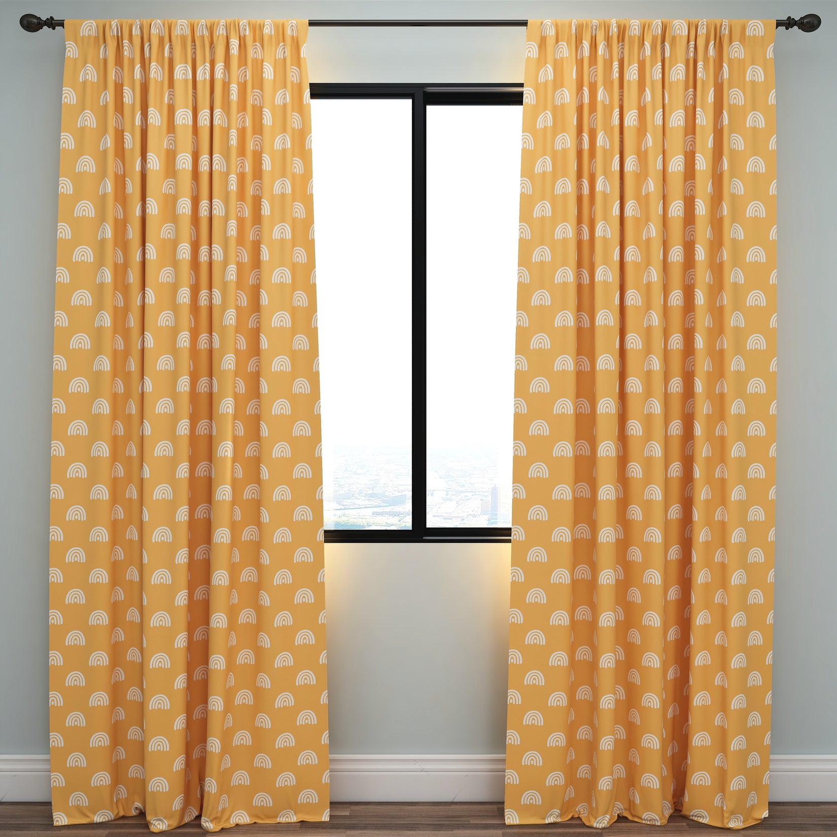 Rainbow Kids & Nursery Blackout Curtains - Sunny Arcs