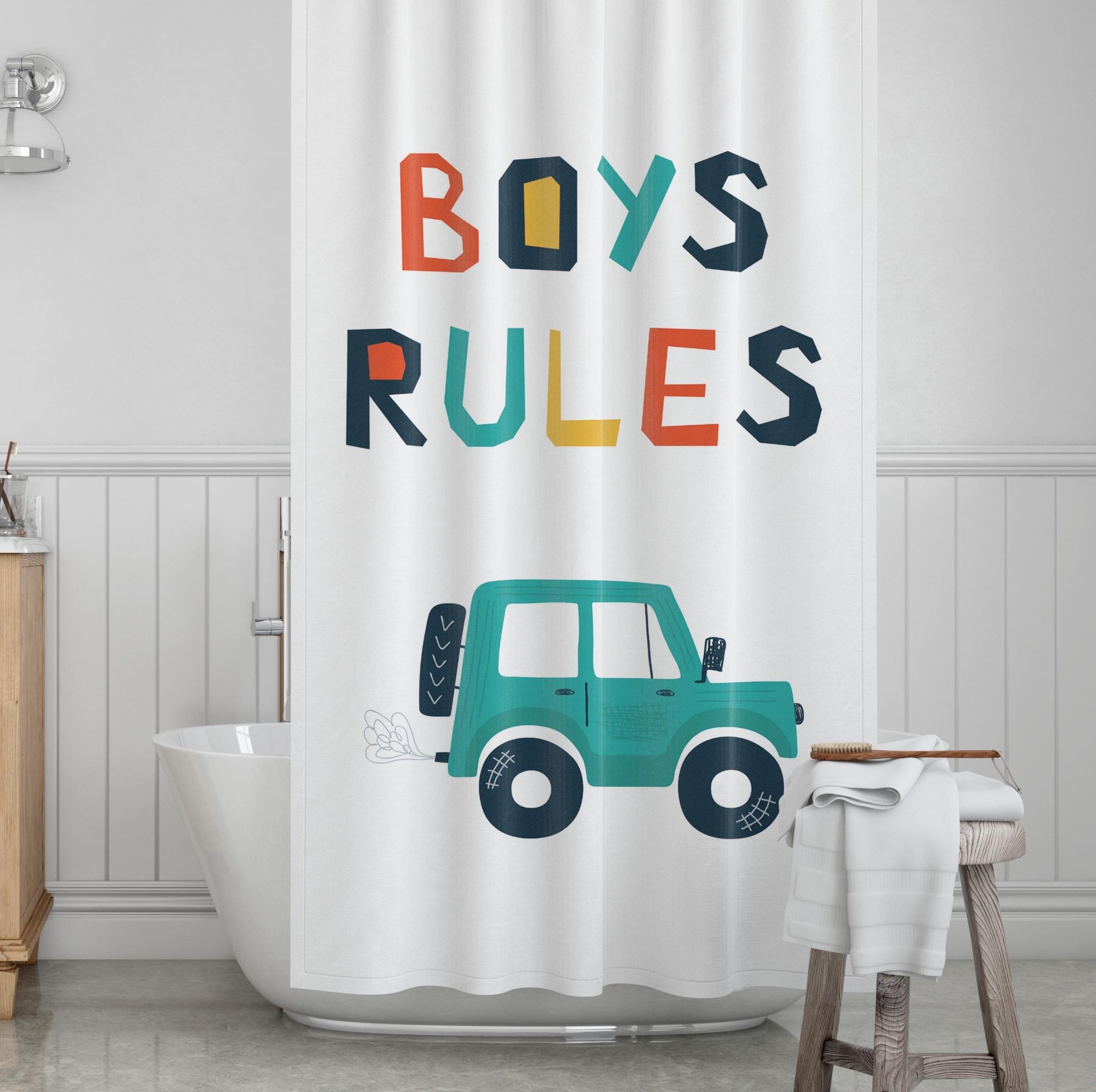 Cars Kids' Shower Curtains - Power Nap Station