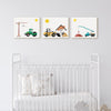 Construction Wall Art | Set of 3 | Collection: Powerful Builds | For Nurseries & Kid's Rooms