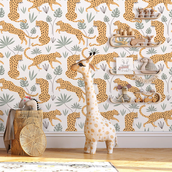 Peel & Stick or Traditional Wallpaper - Cat Companion