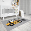 Personalized Construction Area Rug for Nurseries and Kid's Rooms - Building Blocks