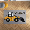 Personalized Construction Area Rug for Nurseries and Kid's Rooms - Building Blocks