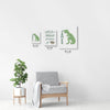 Personalized Dinosaur Wall Art | Set of 2 | Collection: A Roar Party | For Nurseries & Kid's Rooms