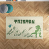 Personalized Dinosaur Area Rug for Nurseries and Kid's Rooms - Dino Party