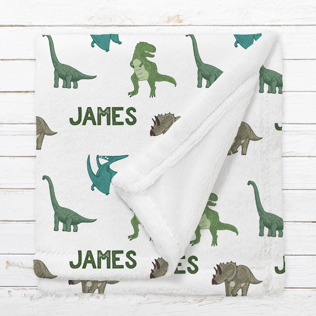 Personalized Dinosaur Blanket for Babies, Toddlers and Kids - A Roar Party