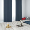 Dyed Solid Blue Kids Curtains