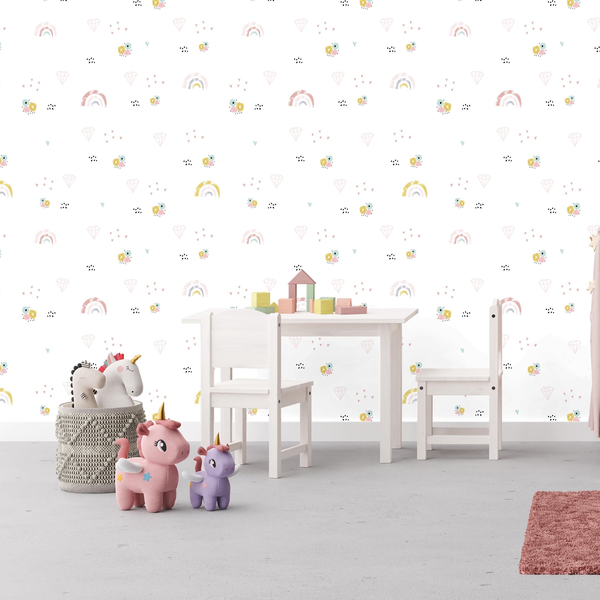 Traditional or Peel and Stick Floral Wallpaper - Dainty Prints