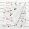 Personalized Floral Name Blanket for Babies & Kids - Lush Garden