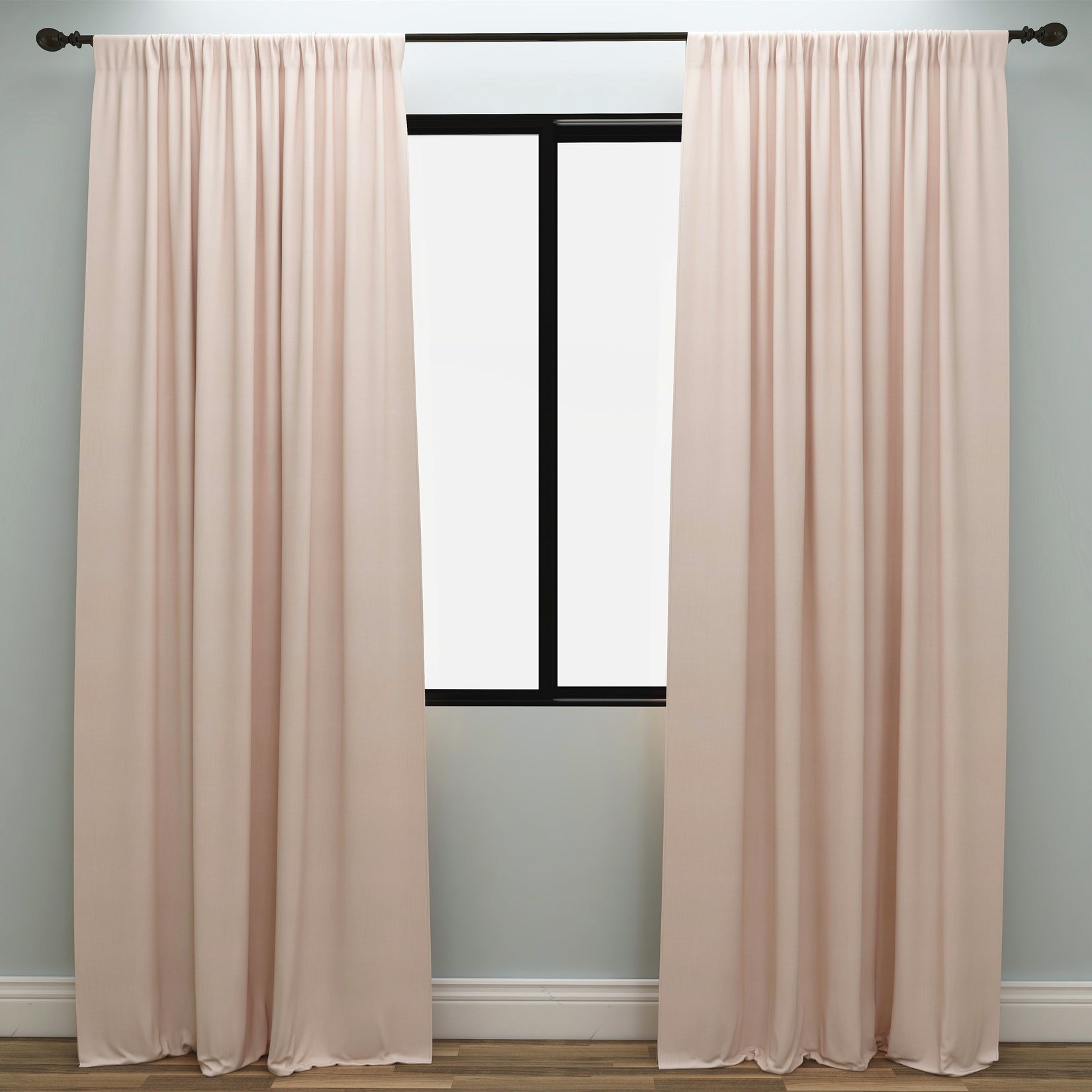 Dyed Blush Slub Kids Curtains