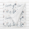 Personalized Floral Blanket for Babies, Toddlers and Kids - Secret Garden