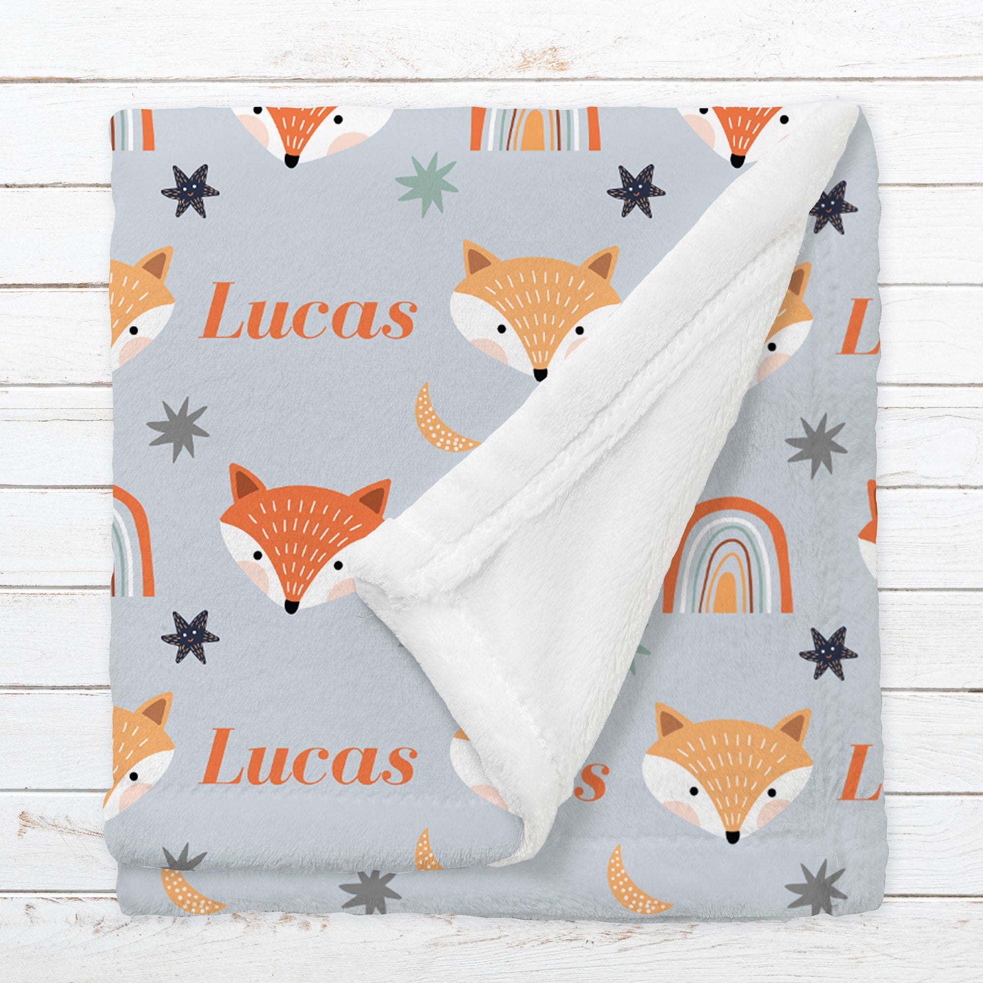 Personalized Fox Blanket for Babies, Toddlers and Kids - Gone In The Wild