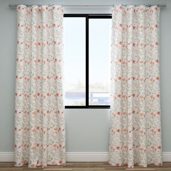 Floral Kids & Nursery Blackout Curtains - Ruby Reds