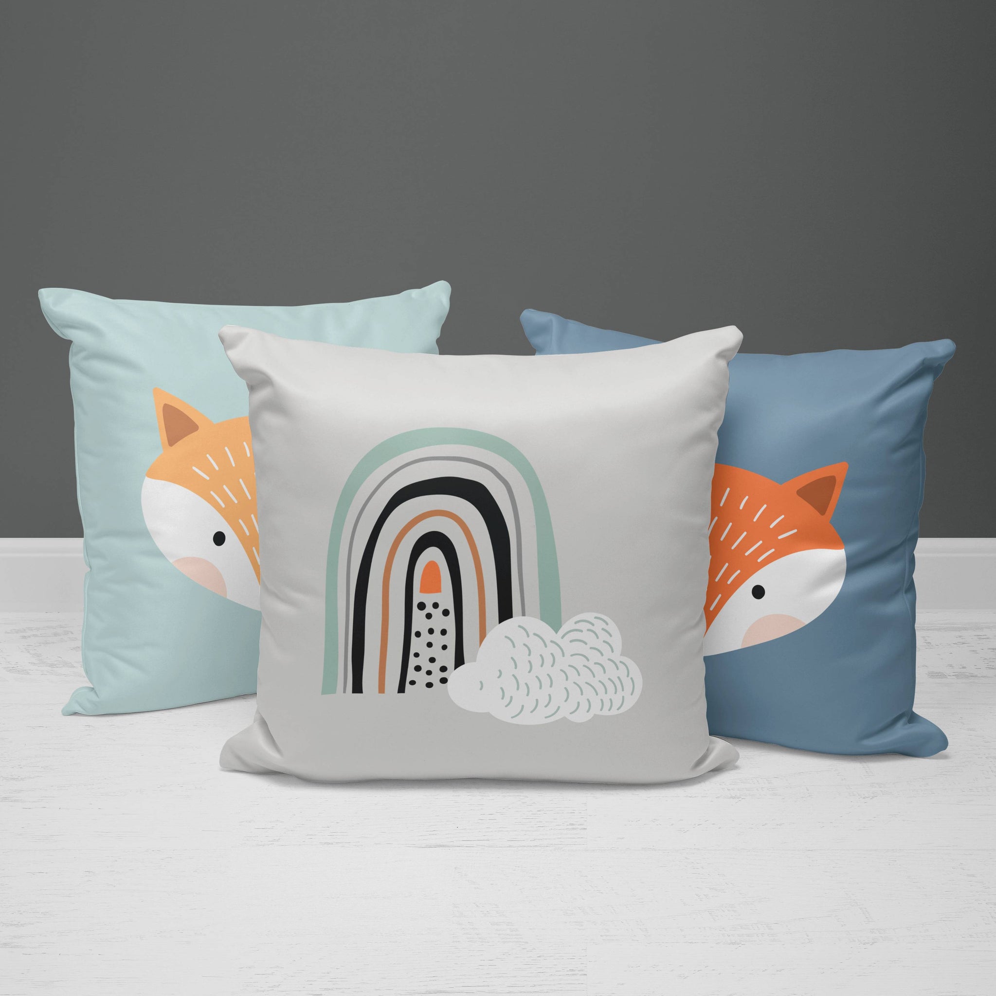 Fox Throw Pillows | Set of 3 | Collection: Gone in the Wild | For Nurseries & Kid's Rooms