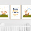 Fox Wall Art | Set of 3 | Collection: Gone in the Wild | For Nurseries & Kid's Rooms