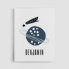 Personalized Galaxy Wall Art | Set of 2 | Collection: Space Station | For Nurseries & Kid's Rooms