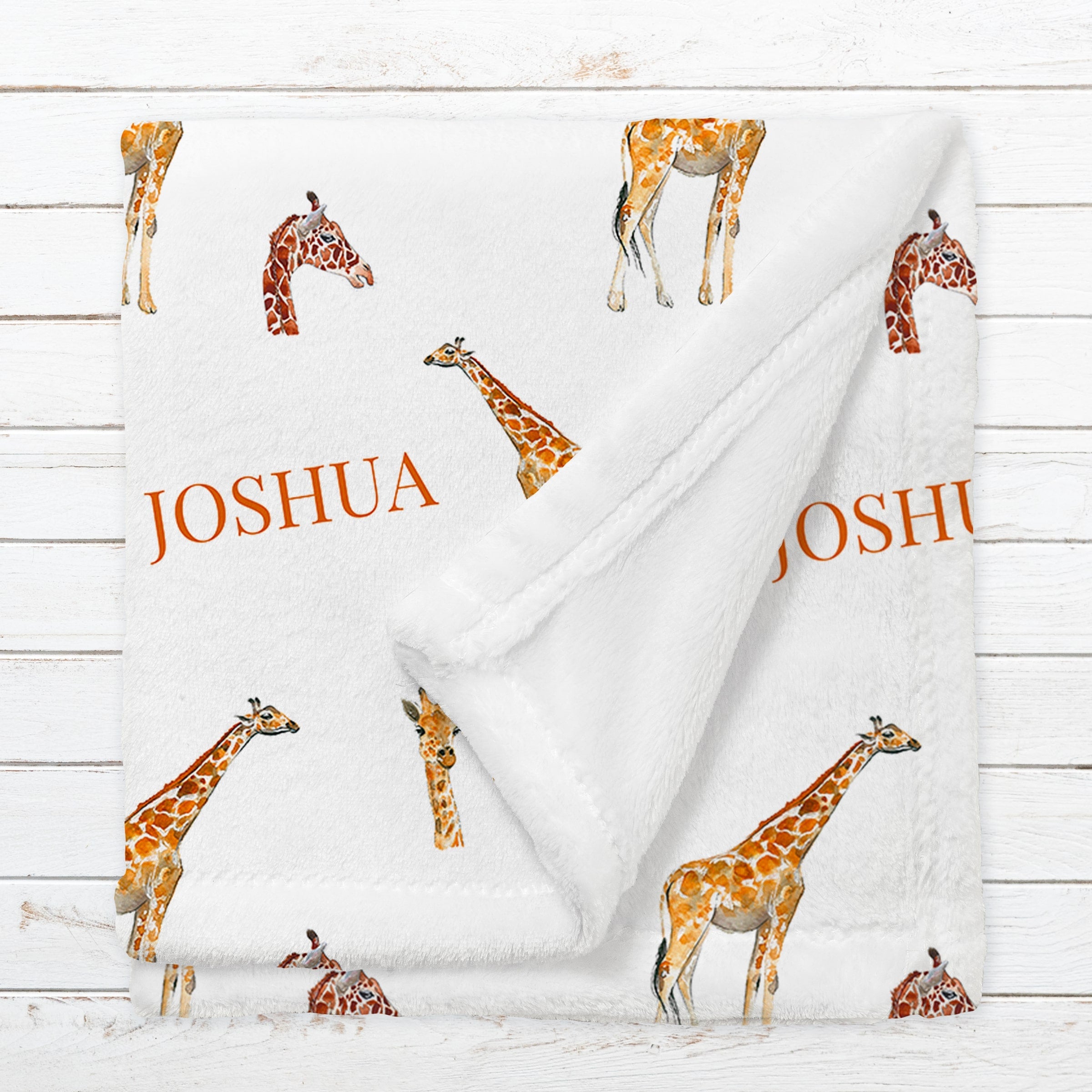 Personalized Giraffe Name Blanket for Babies & Kids - Your High-Necks