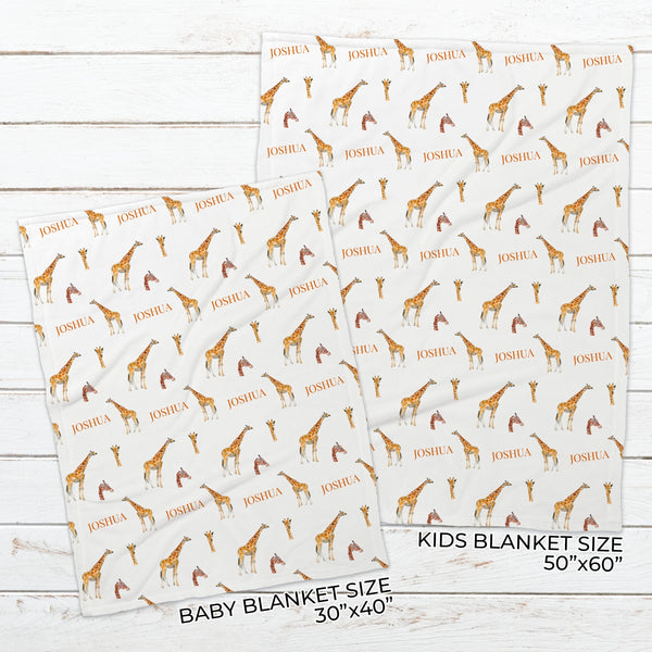 Personalized Giraffe Name Blanket for Babies & Kids - Your High-Necks