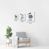 Personalized Galaxy Wall Art | Set of 2 | Collection: Space Station | For Nurseries & Kid's Rooms