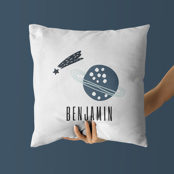 Personalized Galaxy Throw Pillows | Set of 2 | Collection: Cosmic Trip | For Nurseries & Kid's Rooms