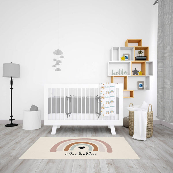 Personalized Rainbow Area Rug for Nurseries and Kid's Rooms - Follow the Rainbow 3