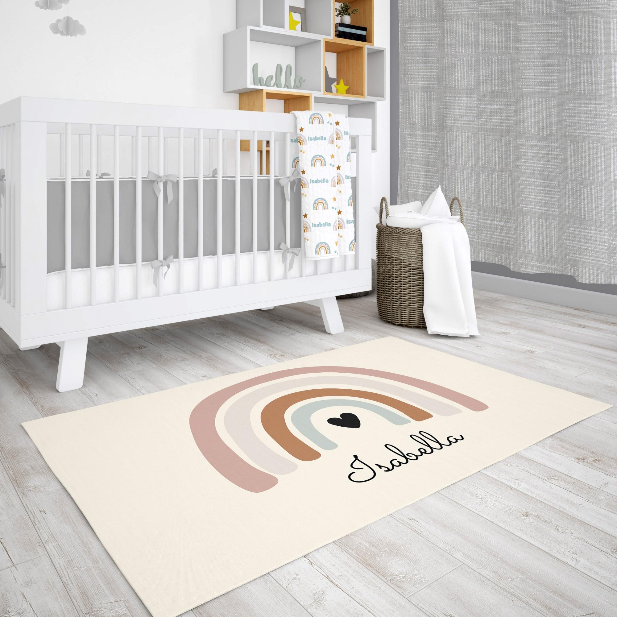 Personalized Rainbow Area Rug for Nurseries and Kid's Rooms - Follow the Rainbow 3