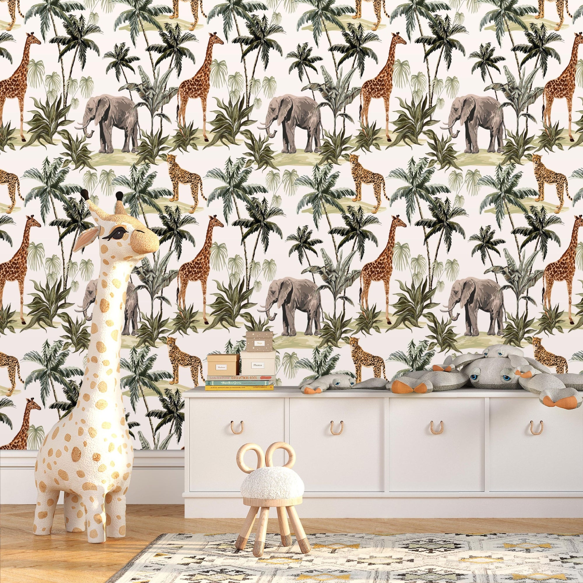 Safari Peel and Stick Wallpaper or Traditional Wallpaper - Jungle Dream