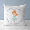 Princess Throw Pillow For Nurseries & Kid's Rooms - Full of Grace
