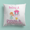 Princess Throw Pillow For Nurseries & Kid's Rooms - Princess Dilemma