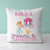 Princess Throw Pillow For Nurseries & Kid's Rooms - Princess Dilemma