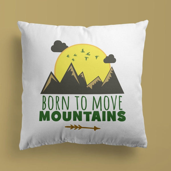 Mountains Throw Pillow For Nurseries & Kid's Rooms - Born for Greatness
