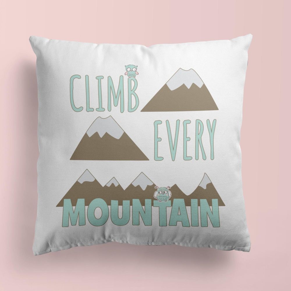 Adventure Throw Pillow For Nurseries & Kid's Rooms - To the Peaks