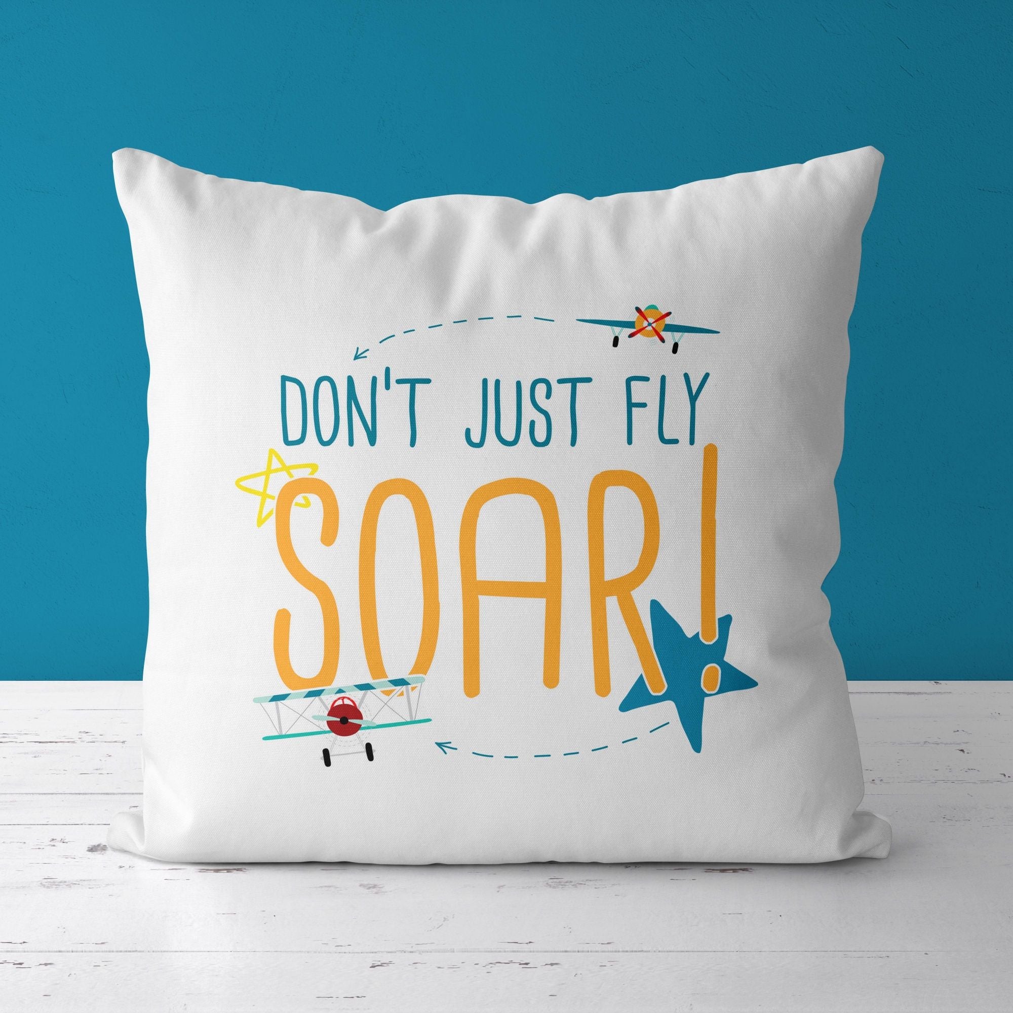 Airplane throw outlet pillow