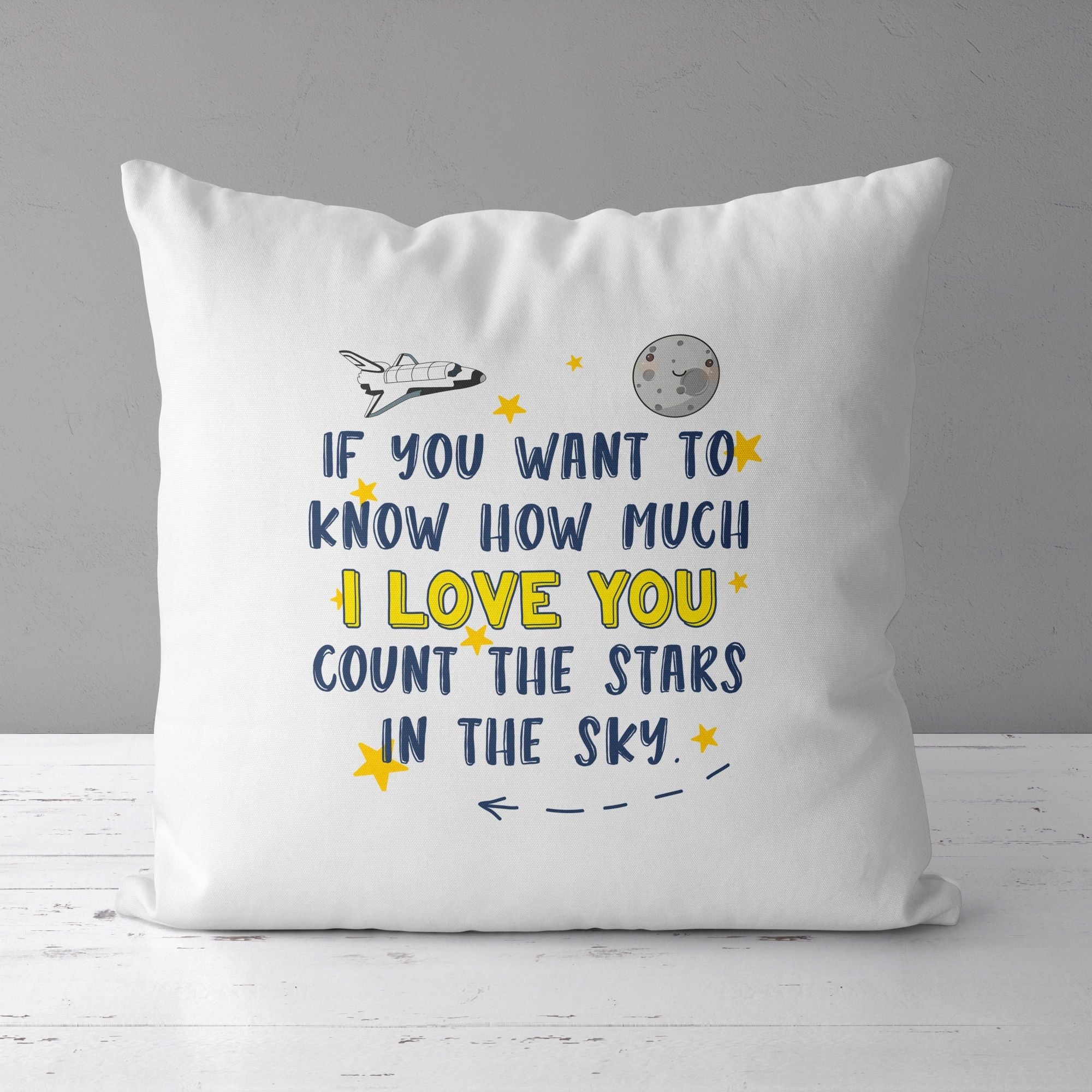 Space Throw Pillow For Nurseries & Kid's Rooms - Infinite Stars