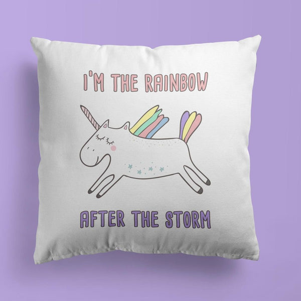 Unicorn Throw Pillow For Nurseries & Kid's Rooms - Rainbow Baby