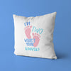Footprint Throw Pillow For Nurseries & Kid's Rooms - Terrible Twos